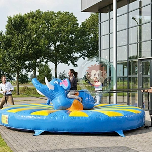 Commercial jumper cartoon design elephant inflatable pull rodeo