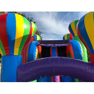 colorful inflatable obstacle course for kids