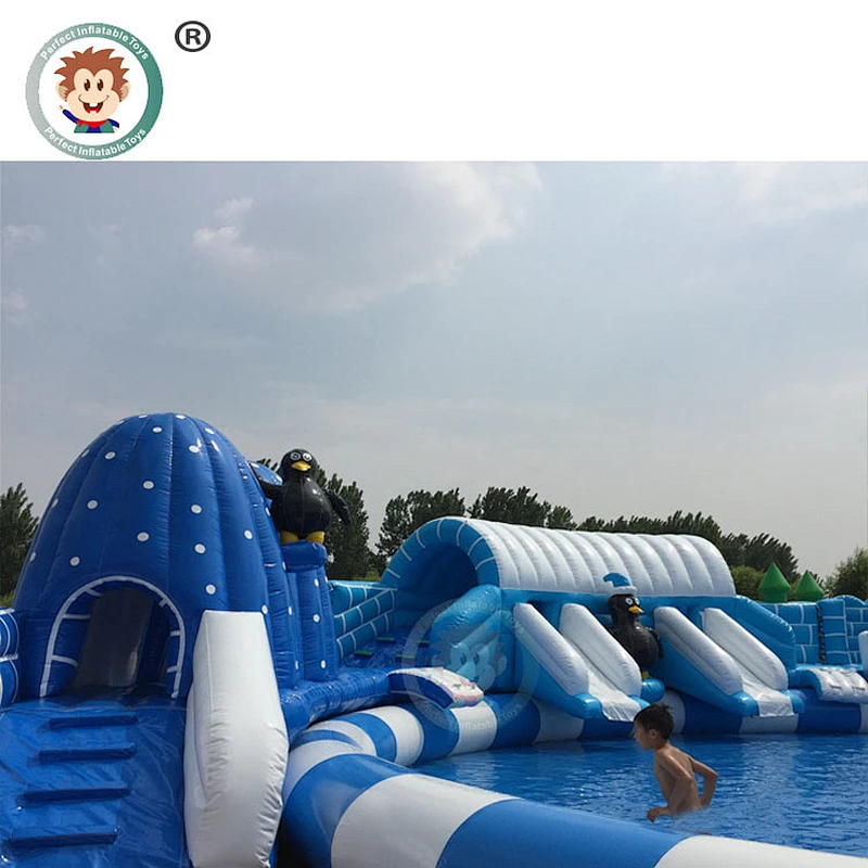 China Supplier Outdoor Kids Water Slide Playground Commercial Inflatable Amusement Water Park For Sale