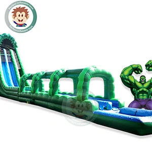 Summer Mini Water Park Play Equipment Inflatable Water Slide With Pool For Children