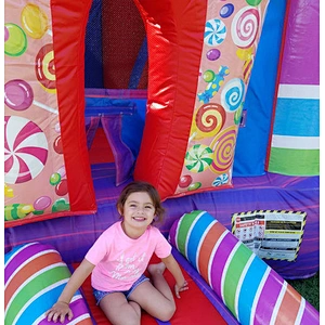 Ice cream bouncer castle amusement park colorful inflatable jumper slide bouncy house