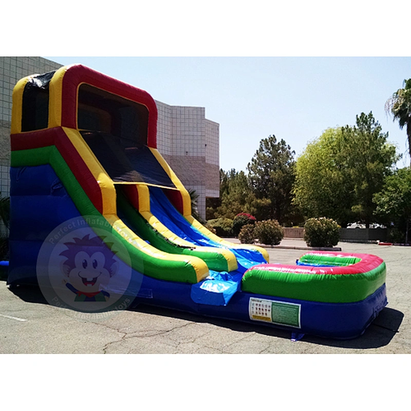 Hot Sale Cheap Price PVC Material Giant Inflatable Water Slide  With Small Pool