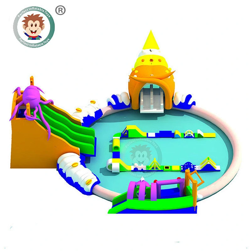 Hot Sale Outdoor Water Slide Playground Commercial Backyard Inflatable Water Park For Kids