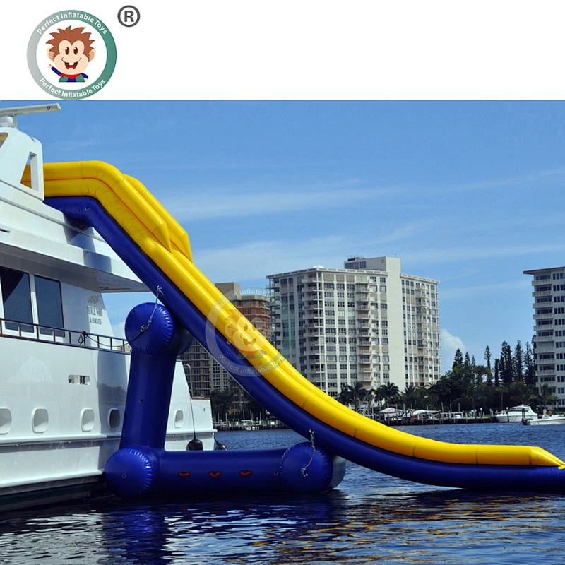 China Outdoor Floating Water Toys Commercial Inflatable Yacht Water Slide For Adults