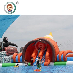 Hot Sale Outdoor Water Slide Playground Commercial Backyard Inflatable Water Park For Kids