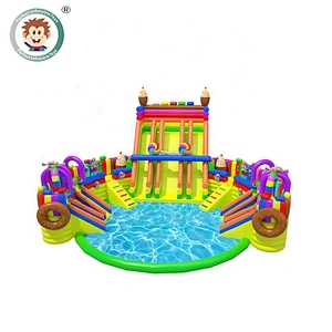China Supplier Commercial Outdoor  Water Slide Playground Kids Inflatable Water Amusement Park For Sale