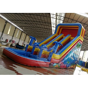 Commercial Durable PVC Material Giant Inflatable Water Slide For Water Park Used