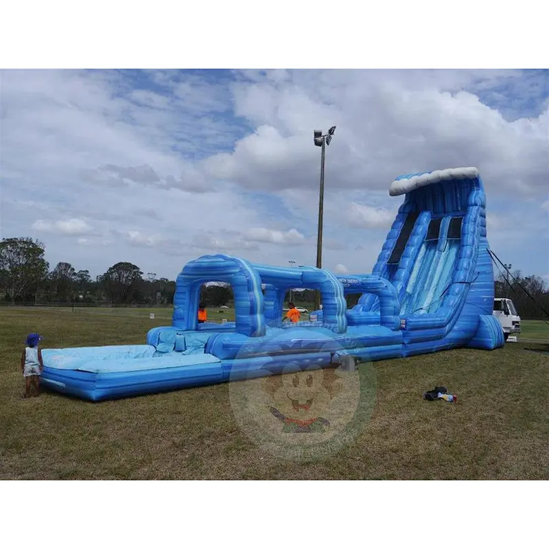 Customized Commercial Theme Inflatable  Slide Water Park For Kids And Adults
