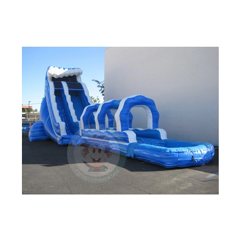 Customized Commercial Funny Theme Inflatable Floating water Slide For Kids And Adults
