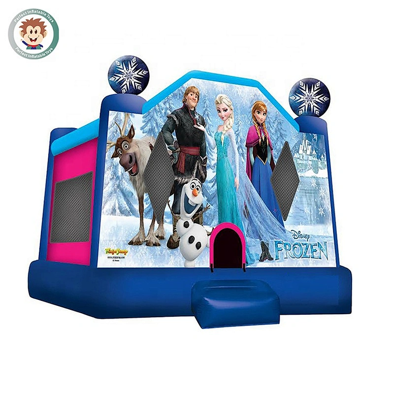 commercial frozen inflatable bouncer combo jumps inflatable slide with bouncer