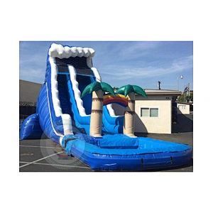 Customized Commercial Funny Theme Inflatable Floating water Slide For Kids And Adults