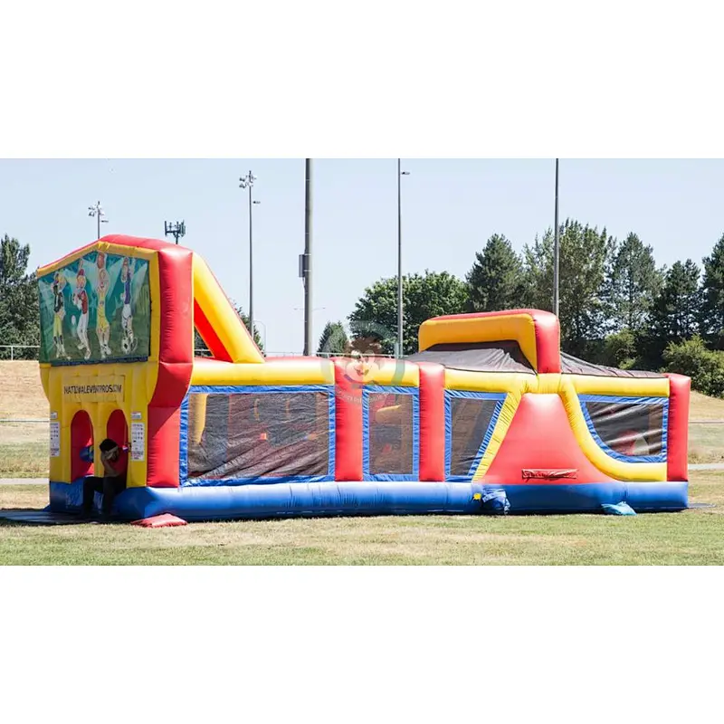 Course Adult Wipeout Big Balls Inflatable Obstacle Game