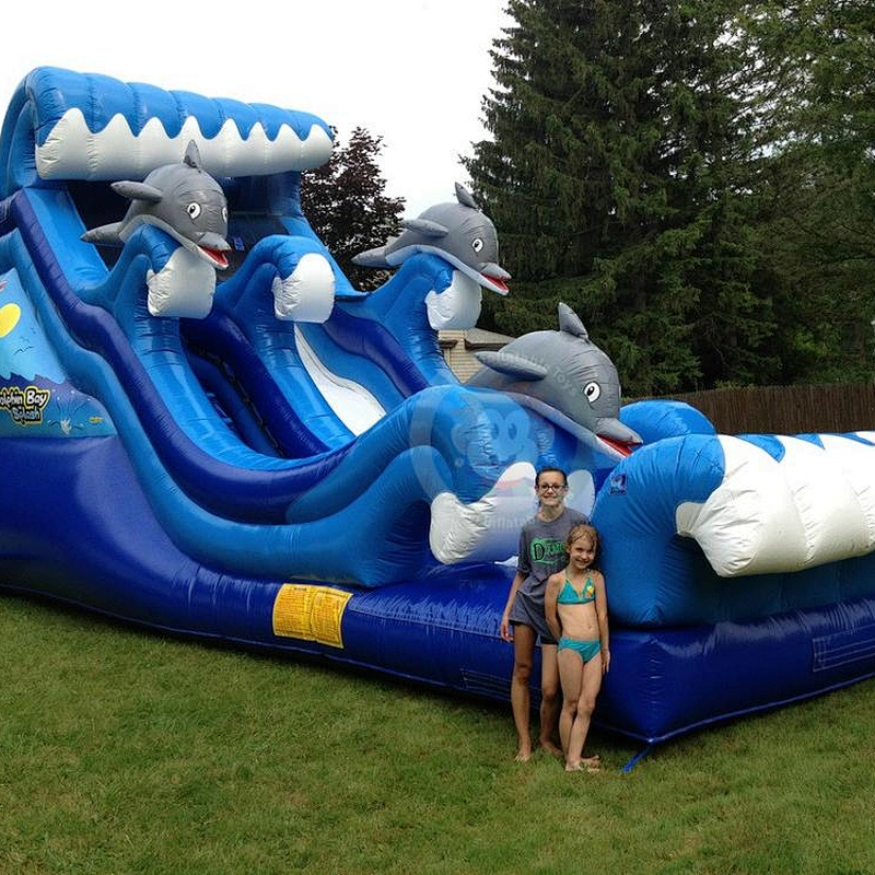 Giant Shark Inflatable Pirate Ship Slide