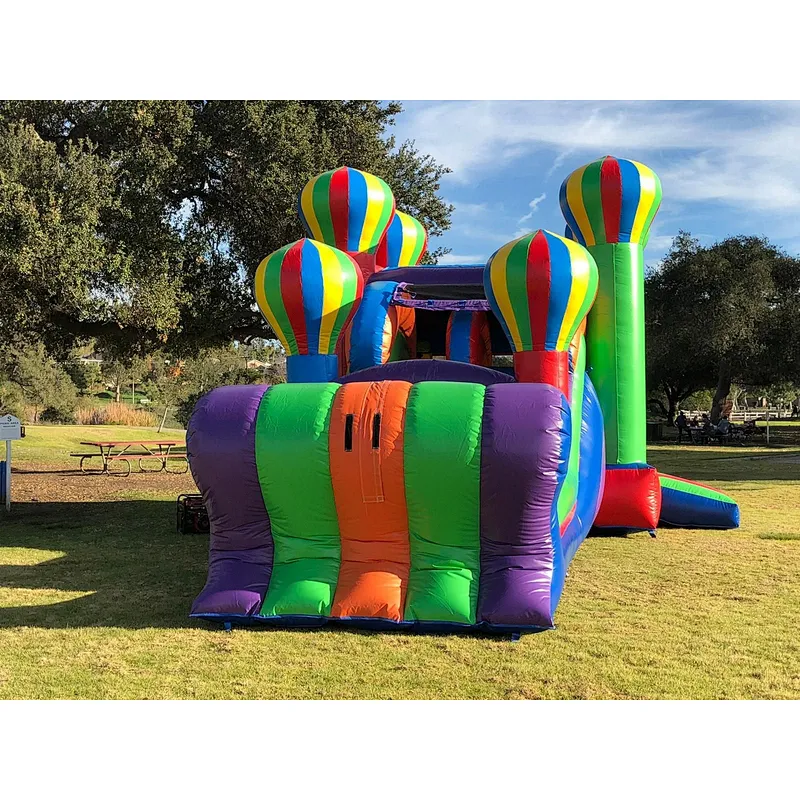 colorful inflatable obstacle course for kids