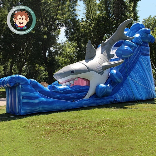 commercial crazy slide for sale  outdoor inflatable shark slide