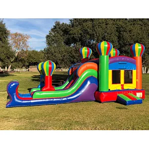 colorful inflatable obstacle course for kids