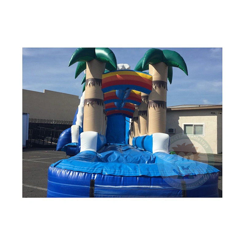 Customized Commercial Funny Theme Inflatable Floating water Slide For Kids And Adults