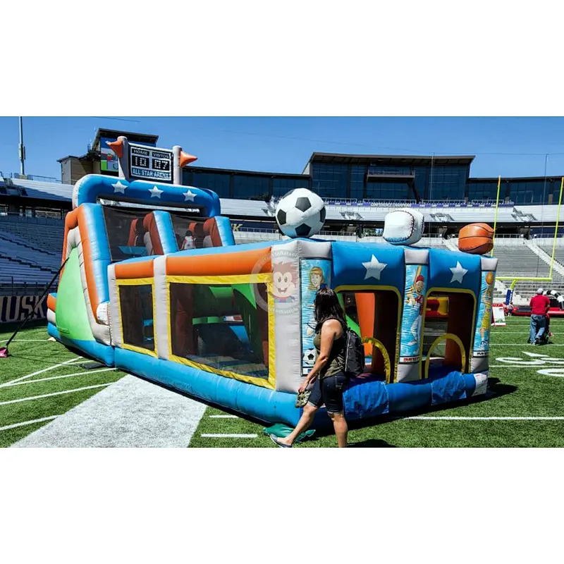 Crocodile Caterpillar Inflatable Military Obstacle Course