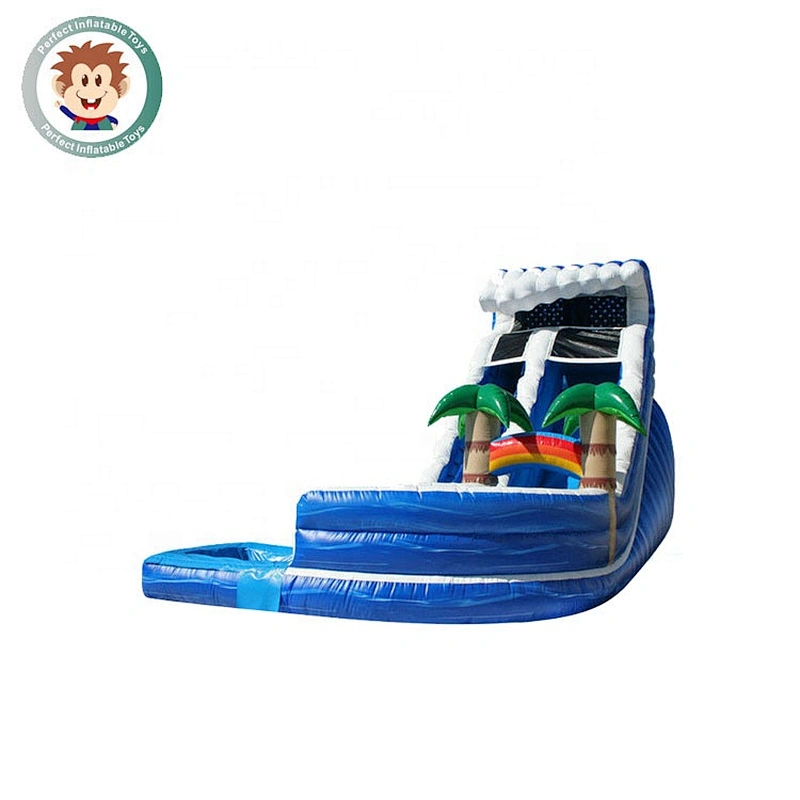Kids commercial inflatable water slide with pool