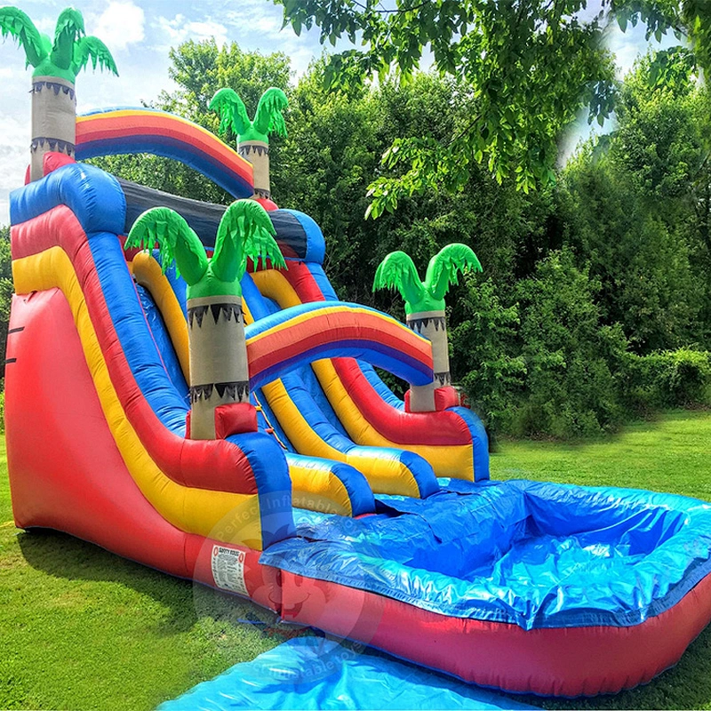 Custom Designed Commercial Grade Giant Inflatable Water Slide Park For Kids