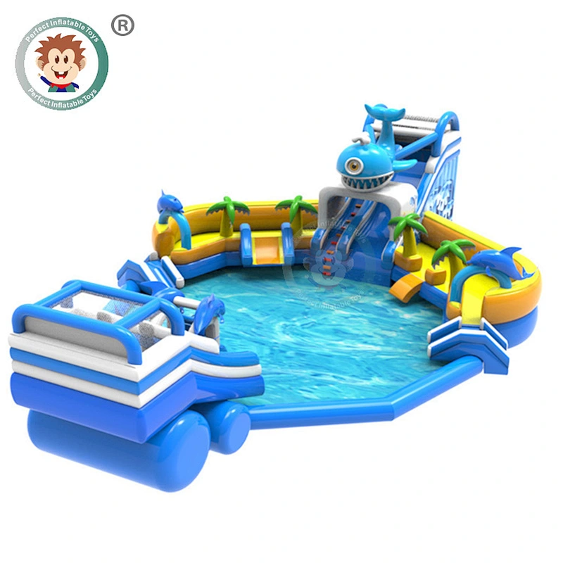 Hot Sale Outdoor Kids Water Playground Commercial Inflatable Slide For Water Park