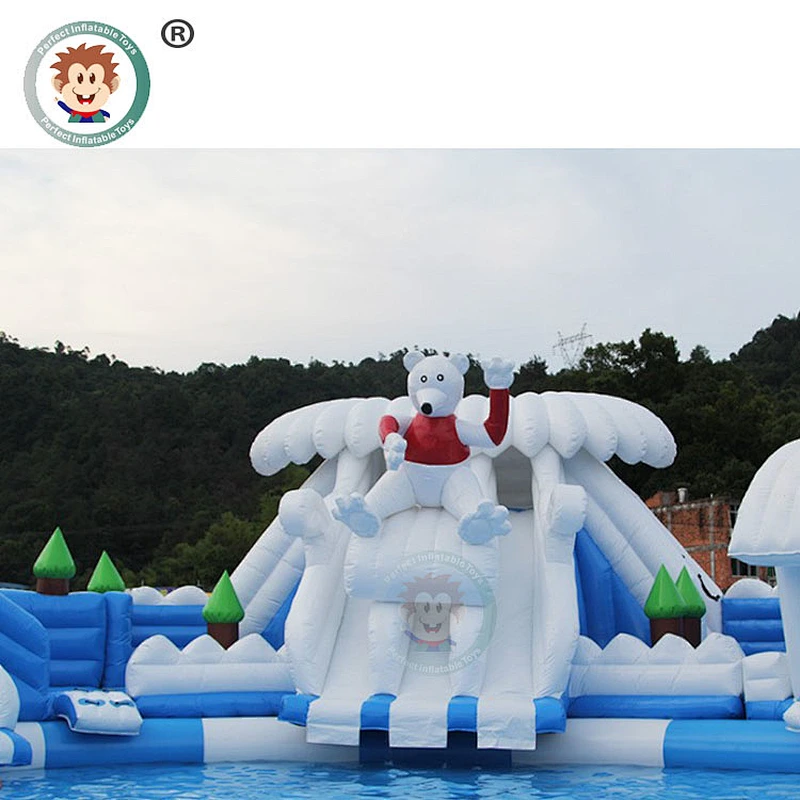 China Supplier Outdoor Kids Water Slide Playground Commercial Inflatable Amusement Water Park For Sale