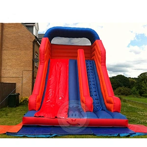 Professionally Tailored Giant Inflatable Castle And Long Water Slide For Children