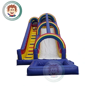 2019 Hot Sale Durable Giant Fiberglass Inflatable Water Pool Slide For Adults
