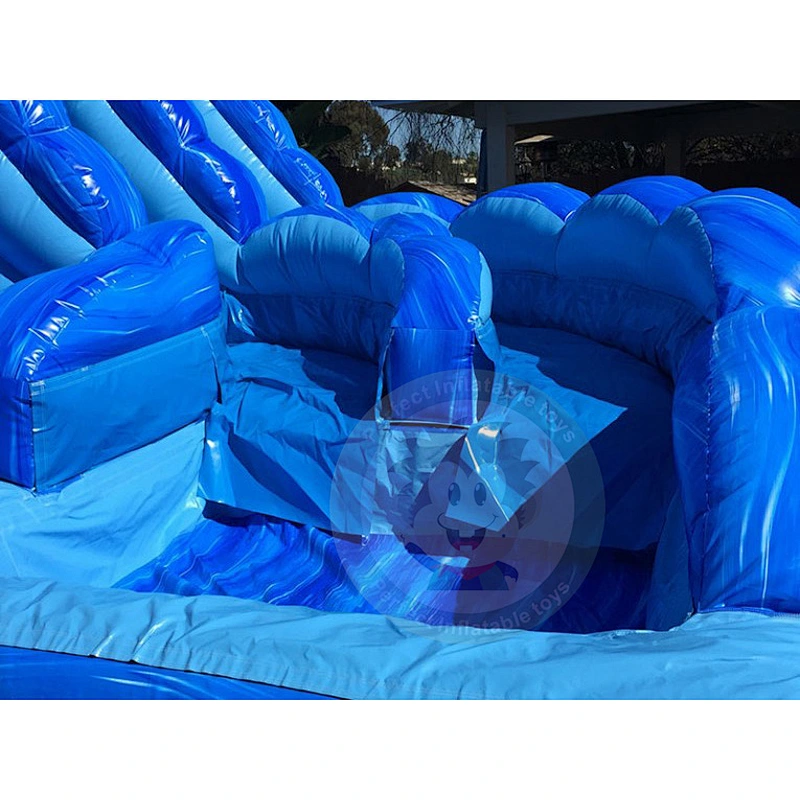 Large Outdoor Fashion Water Park Equipment Long Water Slide With Pool
