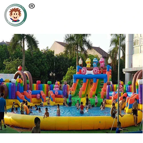 China Supplier Commercial Outdoor  Water Slide Playground Kids Inflatable Water Amusement Park For Sale