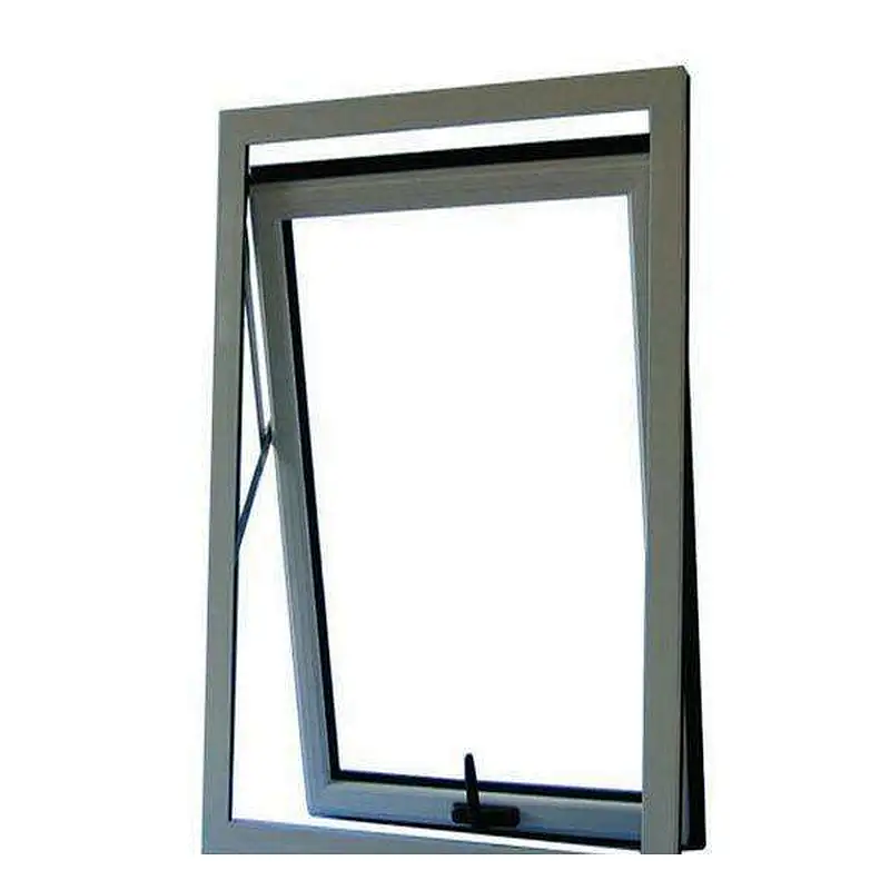 Factory customized design grey/black/white color double glazed aluminum awning window