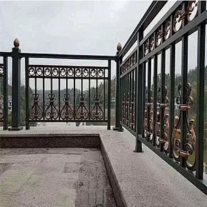 2019 new design powder coating grey color aluminium balcony gate design