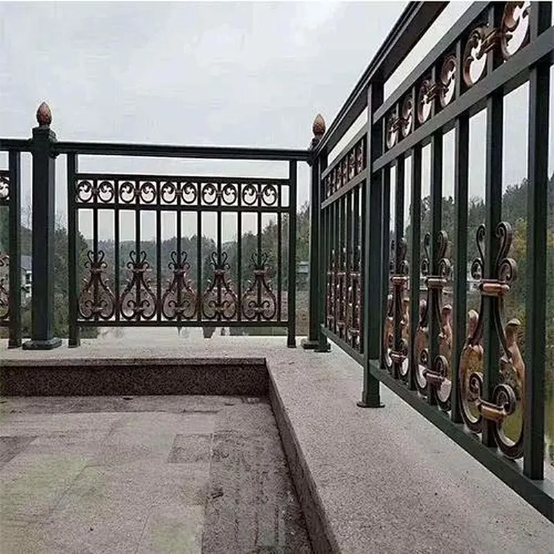 2019 new design powder coating grey color aluminium balcony gate design