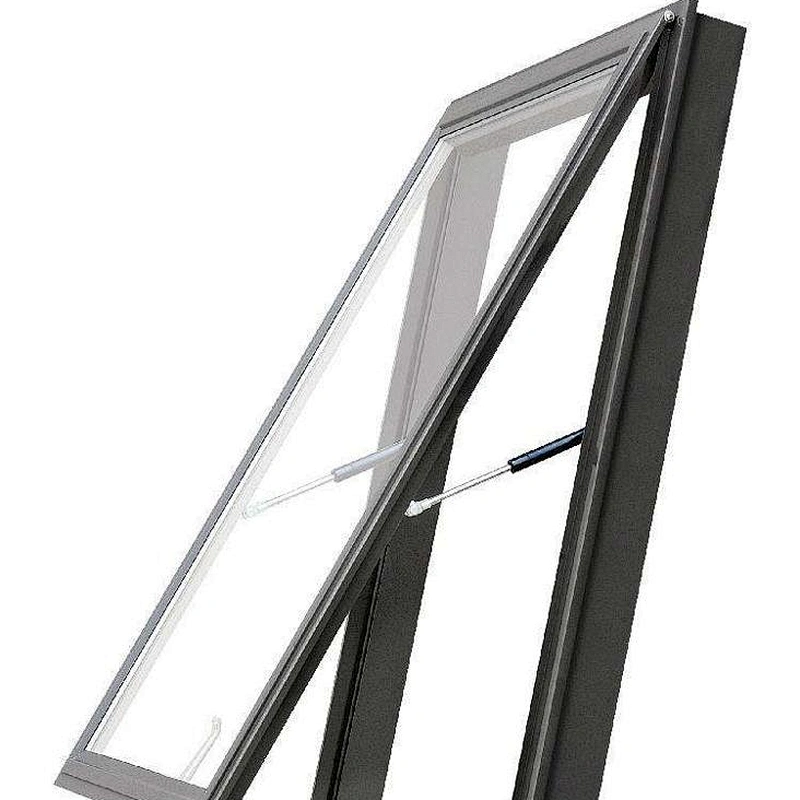 Factory customized design grey/black/white color double glazed aluminum awning window