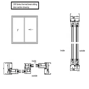 Aluminium Frame Sliding Glass Window Tempered Glass Windows