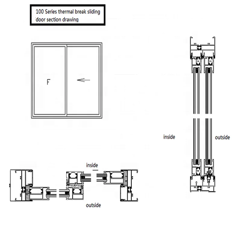 Aluminium Frame Sliding Glass Window Tempered Glass Windows