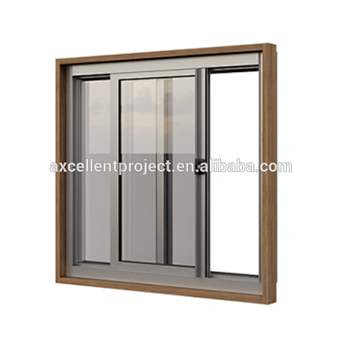 Tempered Glass With Mosquito Net Aluminium Windows Sliding Window