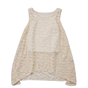 KAPU stylish white kid sleeveless  babi girls summer tank  kid top 2pcs outfit