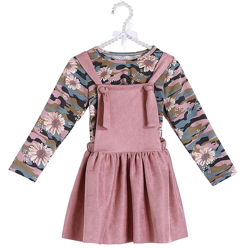 2019 High Quality Boutique Baby Girls Clothes Vintage Flower Sweet Skirt  Outfits  For Girl