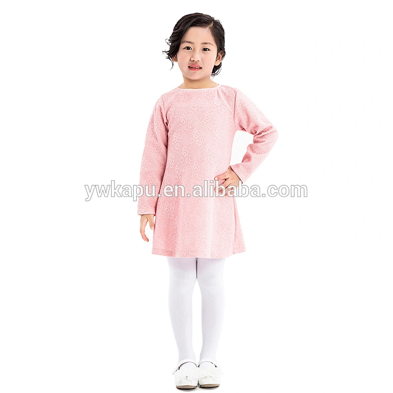 New listed long sleeve medium style children fancy spring lace dress