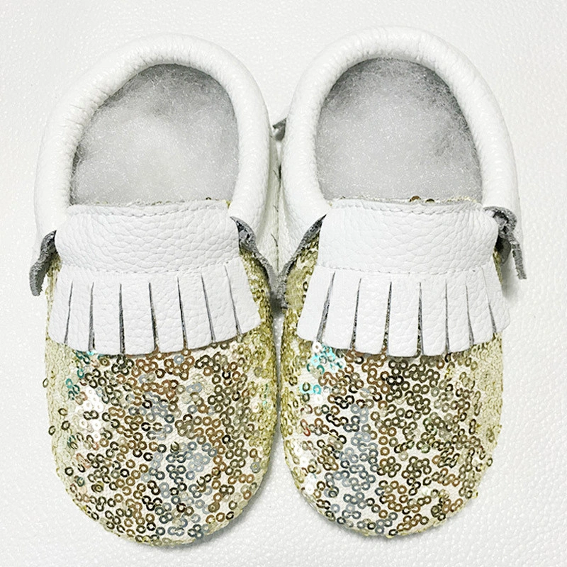 New Arrival Newborn Cute Baby Shoes Sequined Tassels Toddler Shoes For Girl