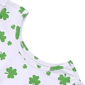 Popular wholesale short sleeve St.Patricks Day boutique girl dresses
