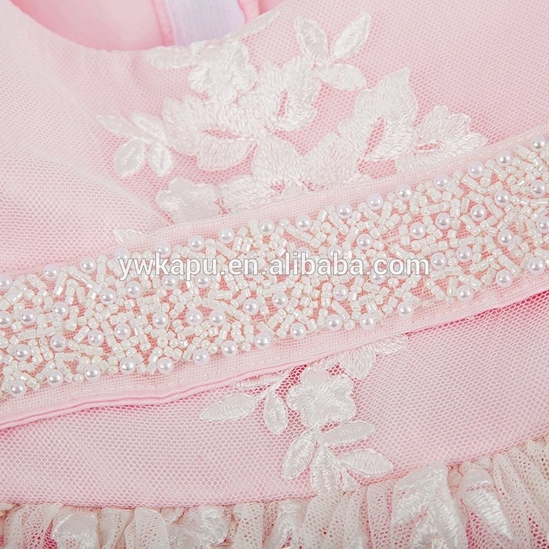 2018 Summer vintage chiffon children frocks lace designs birthday dress for baby girl