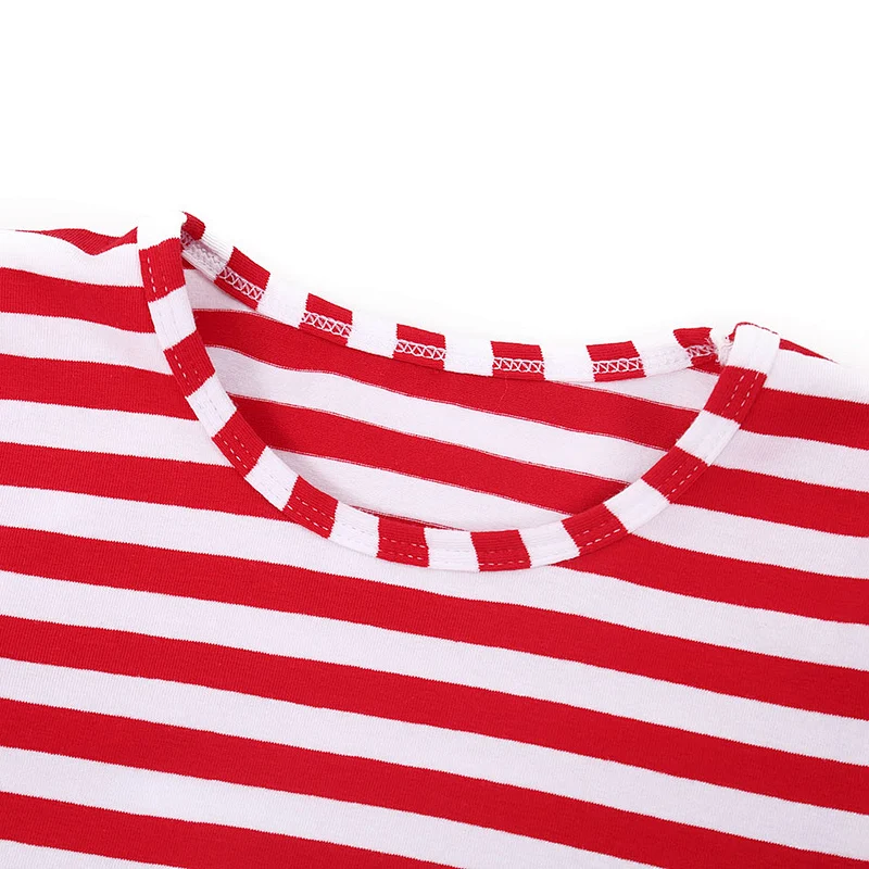 Promotional Children Spring Fall T Shirt with Strip Pattern