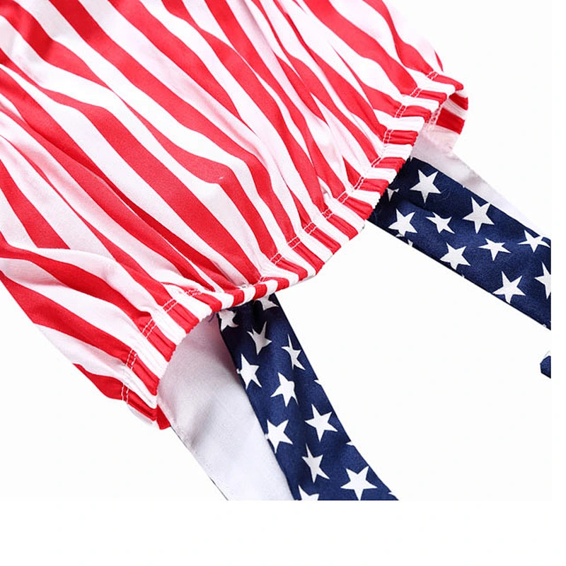 Wholesale Baby Romper Summer  Clothing One-piece Cute Baby Girl Stripe Jumpsuit With Headband