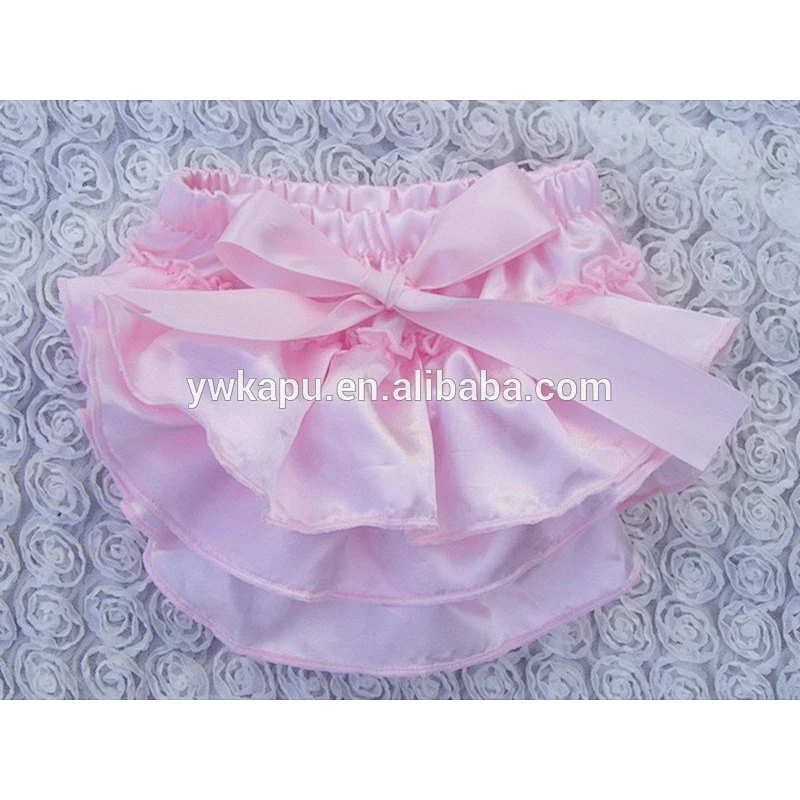 Fashional satin bloomer underwear diaper cover baby bloomers in stock for wholesale