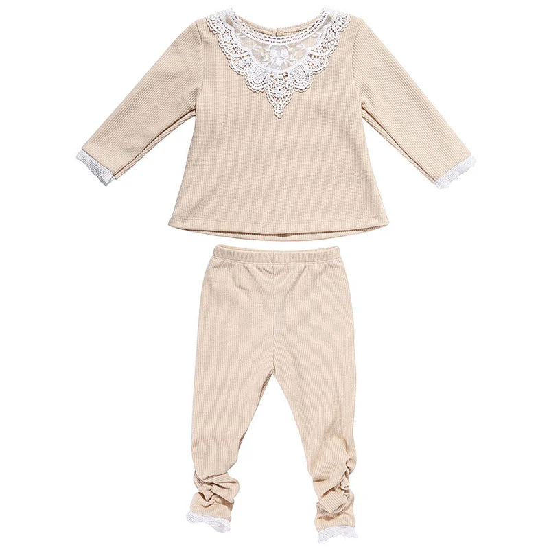 Spring baby girls clothing set kids outfits wholesale Long sleeves girls clothes
