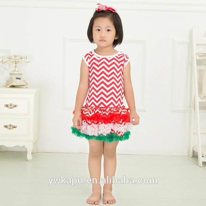 Hot sale baby girl clothes short sleeve chevron mini skirt