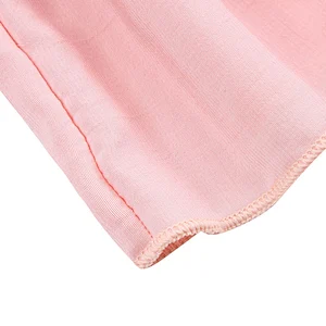 Latest design pink long sleeve cute ruffle straps  top for girl