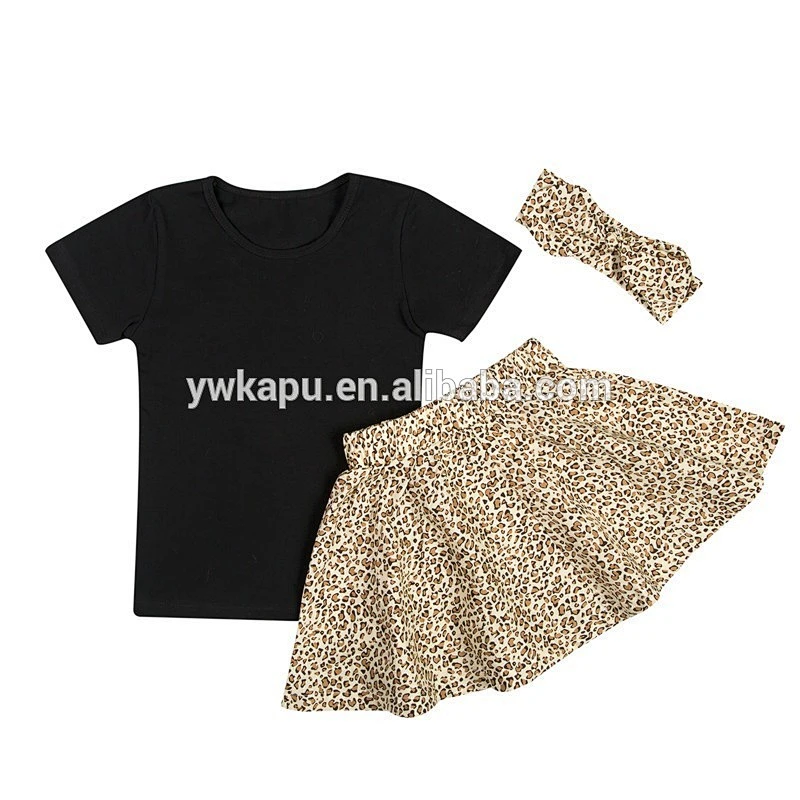 Baby Infant Toddler Girls Boutique Clothing Short Sleeve Shirt Children's Mini Skirt Outfit